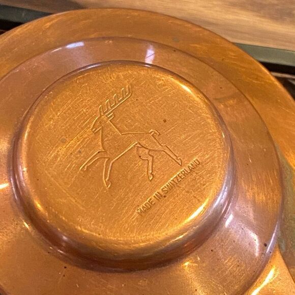 Vintage Spring Swiss Food Warmer Wrought Iron and Copper with Wooden Carved Bas - Picture 6 of 12